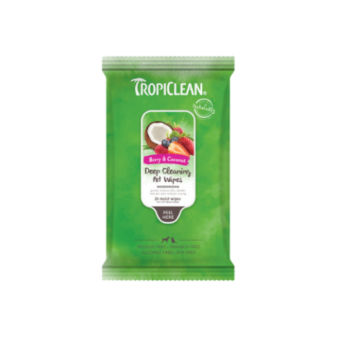 TropiClean Deep Cleaning Pet Wipes, 20ct 1